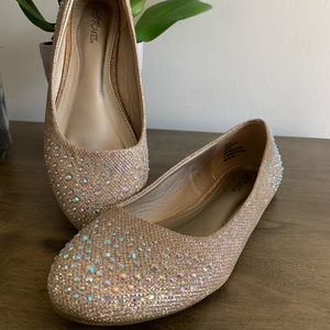 💎❤️ Rhinestone Encrusted Flats. Rose Gold ❤️💎